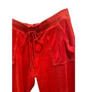 Juicy Couture Tangerine Red Classic Velour Pants